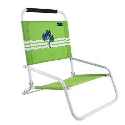 China Amazon Selling Green Modern Hot Lightweight Low Position Seat Mutiuse Folding Outdoor Beach Chair for sale