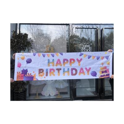 China Widely Used Coloring Firm Birthday Party Banners / Various Fabric Factory Soft Sale Advertising Banner for sale