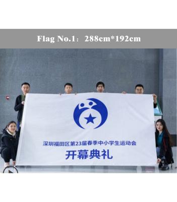 China Coloring Firm / Soft Fabric The Fine Quality Popular Custom Advertising Football Promotional Flag for sale