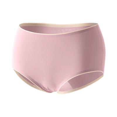 China Breathable High Quality Mid Waist Girl Briefs Seamless Female Panties Underwear Solid Color for sale