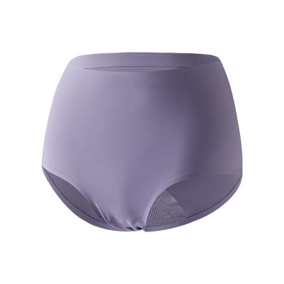 China Best Selling High Quality Antibacterial Women's Underwear Ladies Silk Panties Quick Dry Solid Color Seamless Ice Silk Panties for sale