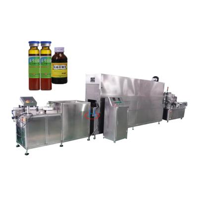 China Beverage drug oral solution prometh good quality automatic capping liquid filling machine for sale