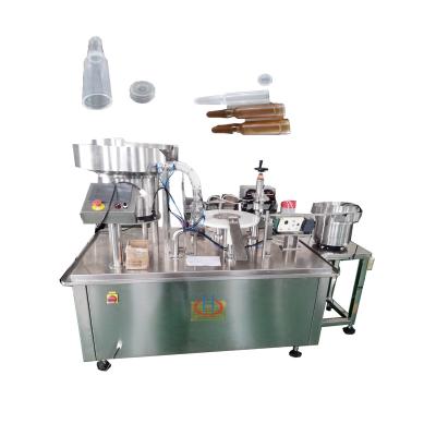 China Food Injection Cutout Essence Essential Oil Ampoule Plastic Bottle Filling Machine for sale