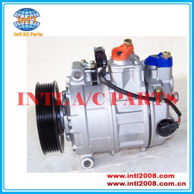 China compressor da C.A. do ar de 4H0260805 4H0260805A 8E0260805BM 8H0260805B 447190-3630 447190-3640 Denso 7SEU17C para AUDI A4 3,0 V6 à venda