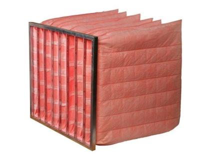 China Moisture - resistant media Pocket air filter for chemical, textile industry with aluminum alloys frame for sale