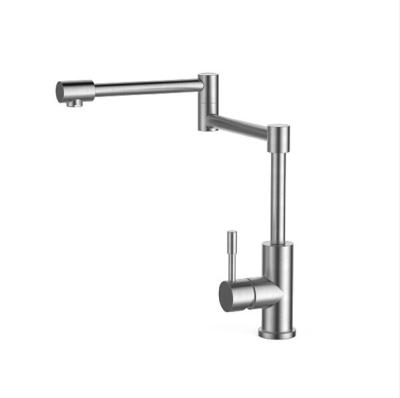 China Premium Kitchen Deck Mount Pot Filler Faucet Stainless Steel Material for sale