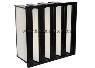 China Medium Efficiency V Bank Filters For Ventilation System With ABS Plastic Frame for sale