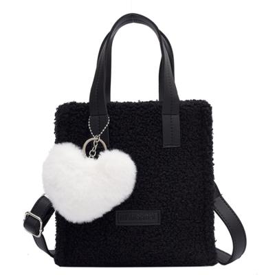 China Fashion Plush Mini Faux Fur Crossbody Shoulder Bags For Women Hit Winter Designer Lipstick Handbags And Pinch Y0181 for sale