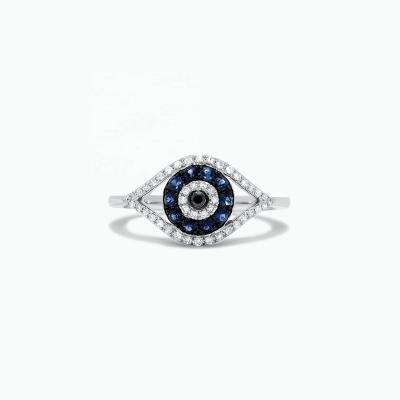 China FASHIONABLE Design Evil Eye Rings for Women Party Jewelry Ladies Girl's Top Quality Sparkling Birthday Gift Full Zircon for sale