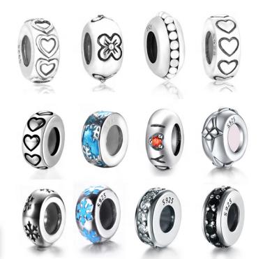 China New Trendy Charms Spacer Plug Silicon Bead Fit For Pandora Charms Silver Authentic 925 Original Bracelet Charms For Love Jewelry for sale