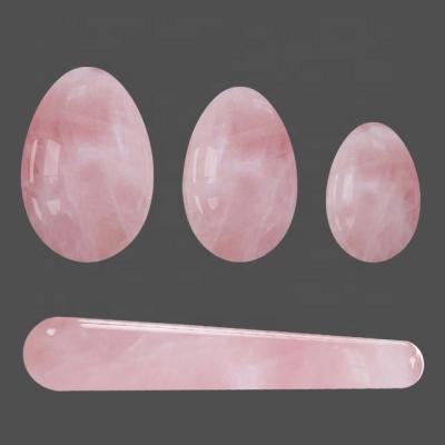 China Europe Drilled Pelvic Obsidian Crystal Yoni Egg Set Muscle Yoni Jade Eggs Wand Massage Stone Stick Women Kegel Exercise Natural Train for sale