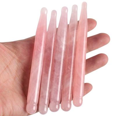 China Natural SAP Massage Body Face Massager rock quartz crystal yoni wand rose quartz crystal massage healing gua sha wands for SPA Acupuncture for sale