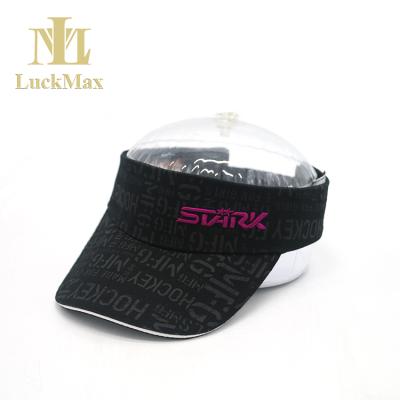 China Wholesale Custom Logo Embroidery Polyester Designer Sports Daily Life Tennis Men's Headwear/Sun Visors Covers Sunvisors Visor Hats For Women for sale