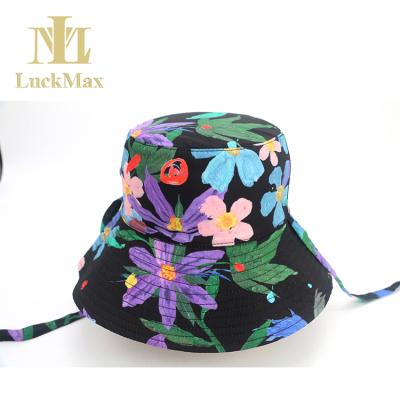 China Wholesale Custom Made Fisherman Cap Polyester Flower Bucket Hat Reversible Headwear/Hat Daily Life For Men for sale