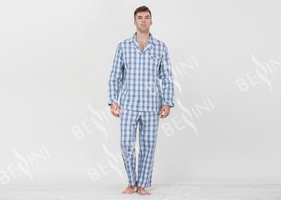 China Pyjama-/-Männer der langärmligen Männer trocknen leichte Baumwollwinter-Pyjamas schnell zu verkaufen