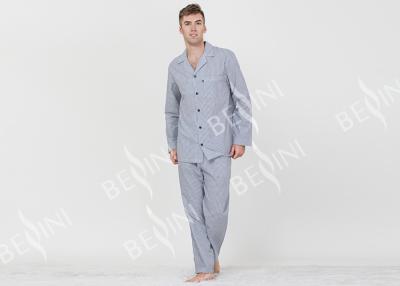 China Trendy Breathable Mens Winter Sleepwear , Mens Extra Warm Pyjamas Anti Shrink for sale