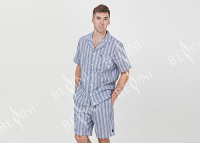 China De Luxe de Nachtkleding Geweven van Katoenen van antipilling-Mensen Borrels Linnengaren Geverfte Pyjama's Te koop