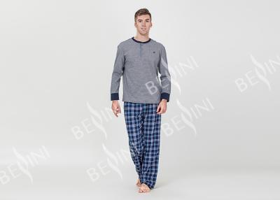 China Plus Size Mens Luxury Sleepwear Spring Pajamas Functional Placket With One Button for sale