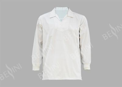 China White Food Shirt Long Sleeve Protective Work Clothing Highly Comfortable for sale