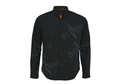 China Black Cool Style Custom Work Shirts With Collar Highly Comfortable And Durable for sale