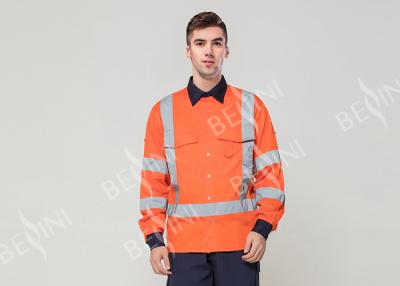 Chine Double costume de pantalon orange haut évident piquant de bavoir de veste de vêtements de travail de sécurité à vendre