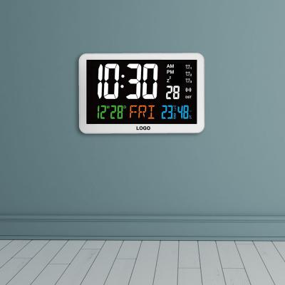 China Calendars Digital Calendar LED Backlight Plastic Acrylic Wall Clock Large For Living Room for sale