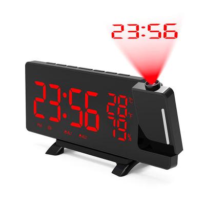 China USB Wholesale Electronic Mirror LED Radio Charging Cosmetic Clock for sale