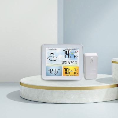 China Indoor 5 in 1 Mini Color Wireless Ambient Weather Station for Home for sale