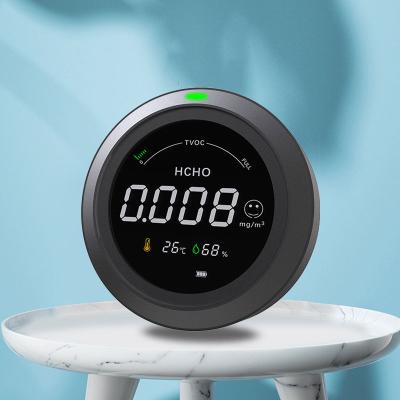 China Easily Operate 2021 Portable Air Quality Detector Temperature Humidity TVOC HCHO Monitor for sale