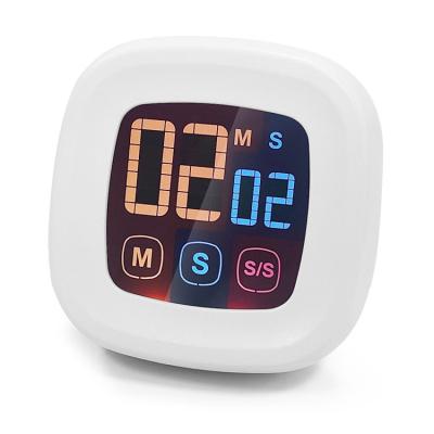 China Sustainable Mini Portable Wall Mounted Desktop Touch Screen Countdown Digital Timer For Kitchen Use for sale