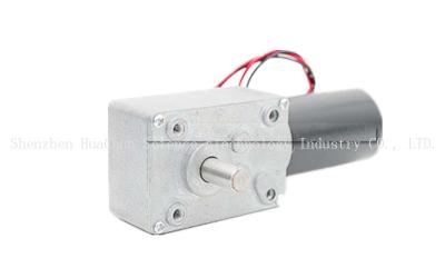 China High Torque Worm Gear Motor 24V , Low Noise Worm Drive Dc Motor Open Type for sale