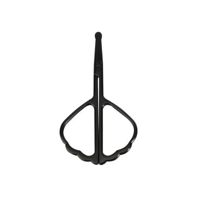 China New Product Durable Shell Shape 2.5MM Stainless Steel Nose Hair Scissors Eyebrow Grooming Scissors for sale