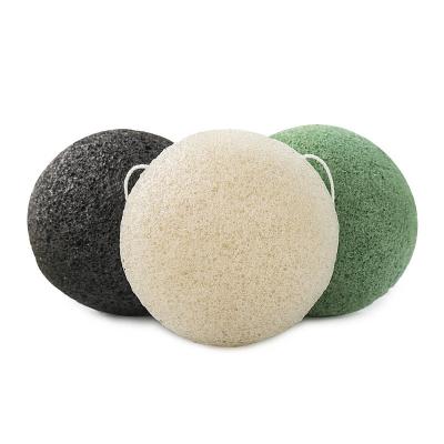 China Face Cleansing 100% Wet&Dry Natural Cleansing Breath Face Massage Konjac Sponge To Soften Sensitive Skin for sale