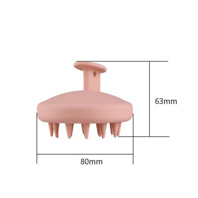 China Lohas Logo Hair Scalp Massager Round Private Silicone Scrape Hair Massage Shampoo Brush For Women for sale