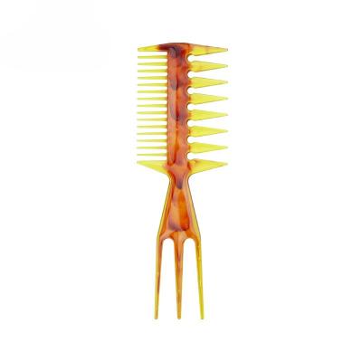 China Special Design Teasing Wide Comb Plastic Styling Special Design Teasing Comb Men's Wide Tooth Fork Comb for sale