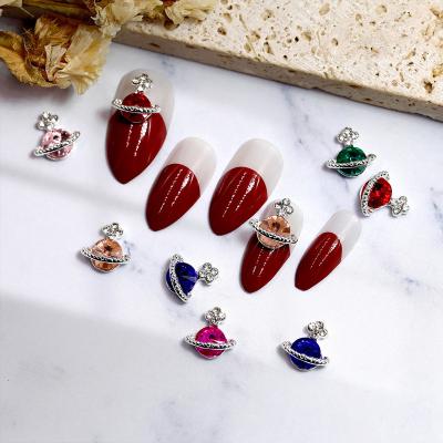 China Nail Decoration Charms Luxury Nail Art Charms from Diamond Nail Parts Gems Stones Crystal Rhinestones Alloy Jewelry Planet for sale