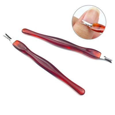 China Easy Apply Professional Cuticle Fork Trimmer Remover For Nail Art Pedicure Manicure Cuticle Pusher for sale