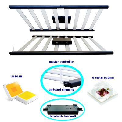 China Seed Starting Replace 1000W Hps Hid Grow Light Commercial 8 Bar 660 Watt Samsung LM301H Led Grow Light Bar Strip Grow Light 660W for sale