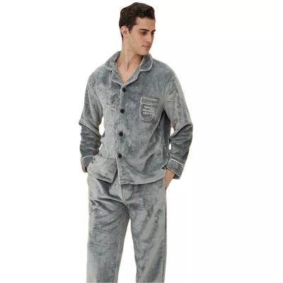 China Factory Price QUICK DRY Mens Pajamas Suit Homewear Warm Flannel Pajamas For Couples for sale