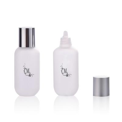 China Custom Cream Popular Plastic Empty Round Clear Foundation Liquid Lotion Bottle for sale