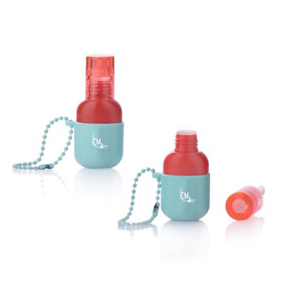 China Small 1.2ml Cosmetic Single Lip Gloss Container Kettle Shaped Cute Lip Gloss Tubes With Chains for sale