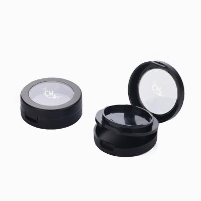 China Double Layer Plastic Round Make Up Plastic Blush Highlighter Bar Compact Powder Empty Case for sale