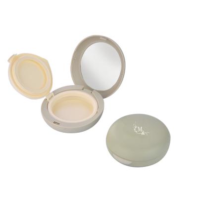 China Recyclable Custom Green Plastic Blank Round BB Cushion Base Compact Case for sale