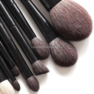 China Angular Blush Wholesale Goat Hair Makeup Brush Set With OEM Logo for sale