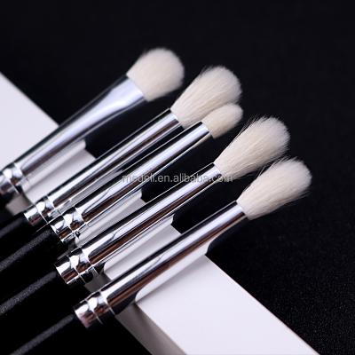 China Angular Blush Custom Handmade 12 Pcs Factory Logo Handle Goat Hair Black Eye Brush Set for sale