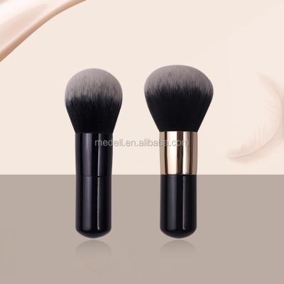 China Angular Blush Black Wooden Handle Rose Gold Wholesale Synthetic Hair Powder Makeup Olive Powder Brush Brush Gold for sale