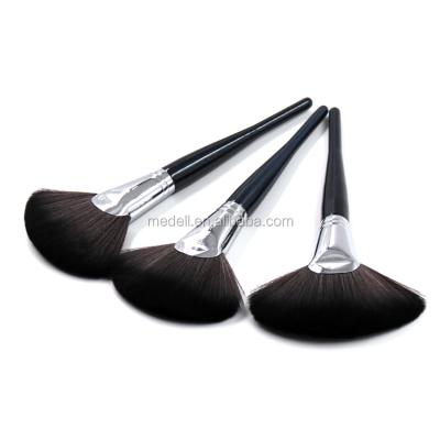 China Cangzhou factory large fan brush fan makeup brush wholesale private label for sale