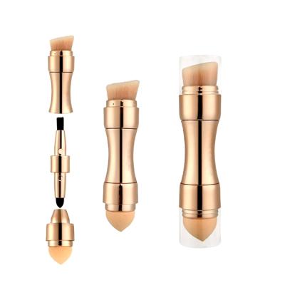 China Wholesale Gold Color Retractable Smudge Brush Single Cosmetic Brush for sale