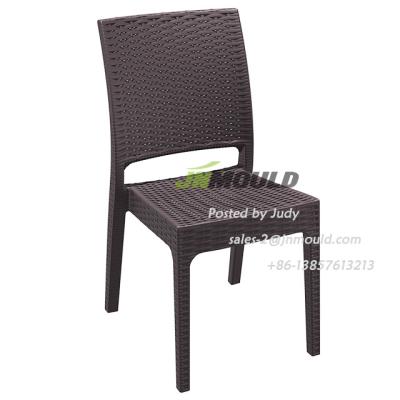 China Plastic Injection Rattan Chair Mold Design Professional Gas Assisted Gas Armless Mold for sale