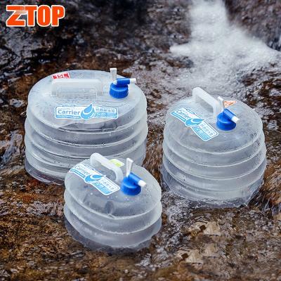 China Good Price Viable Outdoor Portable Plastic 3L 5L 8L 10L 15L Drinking Collapsible Collapsible Water Container for sale